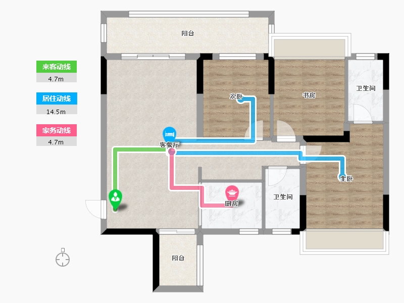 广西壮族自治区-桂林市-交投·兴进漓江悦府-92.38-户型库-动静线