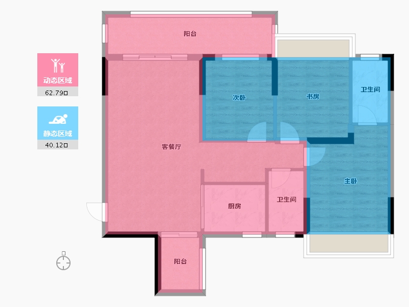 广西壮族自治区-桂林市-交投·兴进漓江悦府-92.38-户型库-动静分区