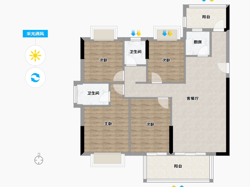 福建省-南平市-富金湖-101.99-户型库-采光通风