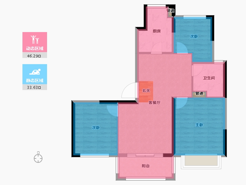 江苏省-南京市-悦�o-72.00-户型库-动静分区