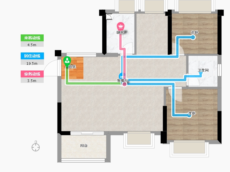 福建省-福州市-碧桂园・铂�h府-71.91-户型库-动静线