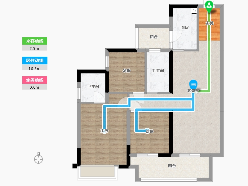 重庆-重庆市-大发熙悦��山境-88.20-户型库-动静线