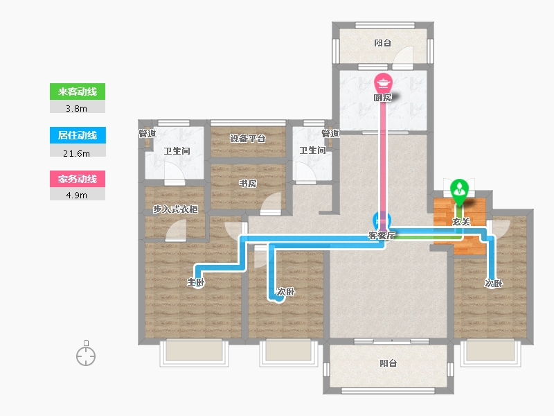 江苏省-南京市-北大资源颐和翡翠府-115.42-户型库-动静线