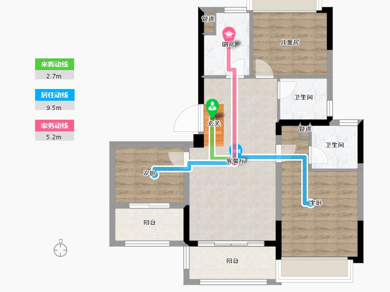 江苏省-南京市-悦辰府-79.01-户型库-动静线