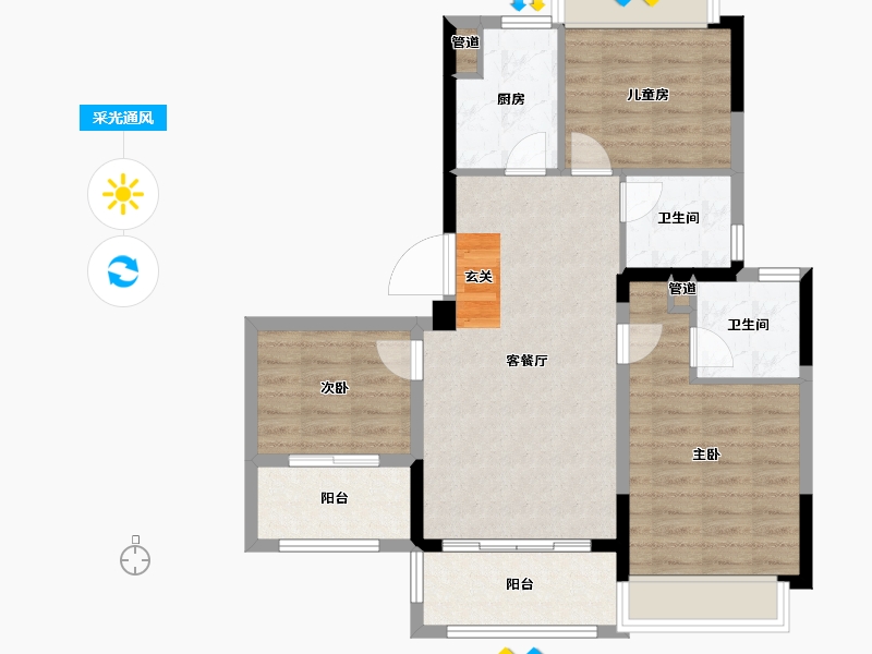 江苏省-南京市-悦辰府-79.01-户型库-采光通风