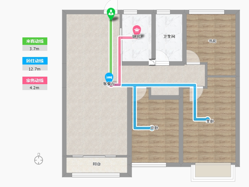 山东省-济宁市-融创滨江壹号-82.25-户型库-动静线