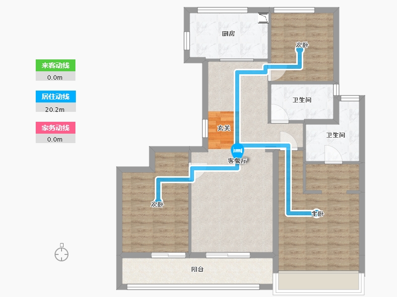 浙江省-舟山市-沁润公寓-91.01-户型库-动静线