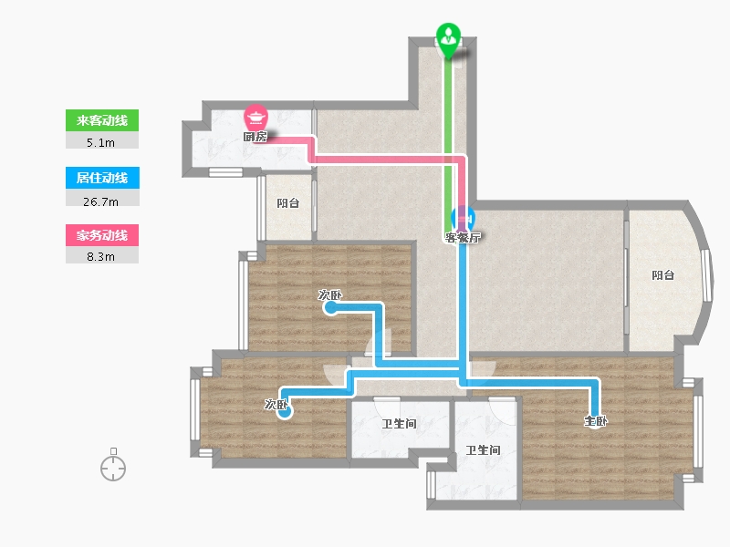 广东省-佛山市-恒大御景半岛-112.14-户型库-动静线