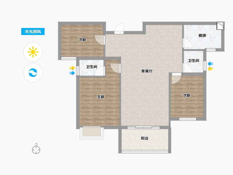 湖北省-随州市-汇龙湾-92.24-户型库-采光通风