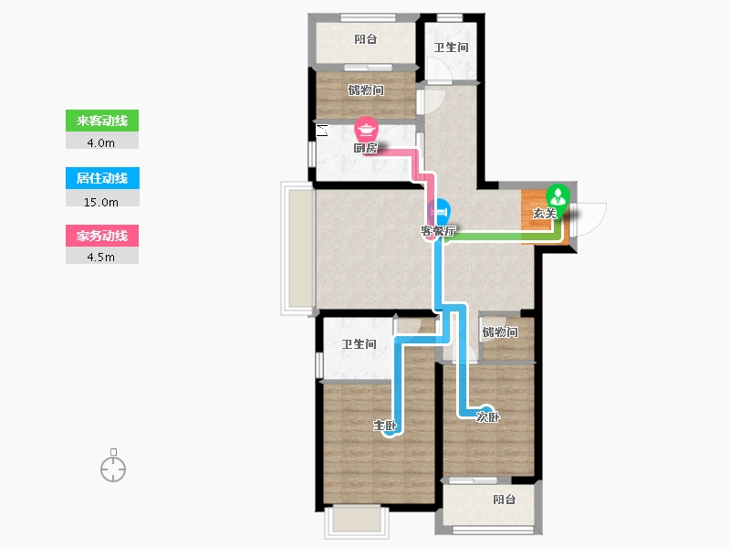 浙江省-舟山市-宝龙世茂・璀璨世家-88.01-户型库-动静线