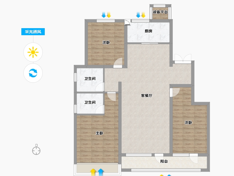 河北省-邢台市-皓顺茂-109.50-户型库-采光通风