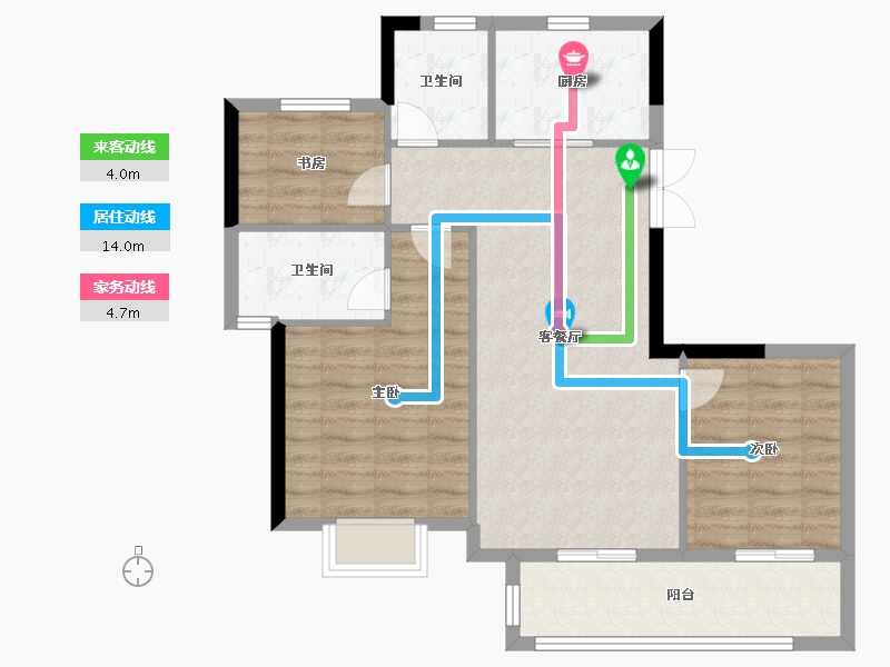 浙江省-衢州市-江南里-80.00-户型库-动静线