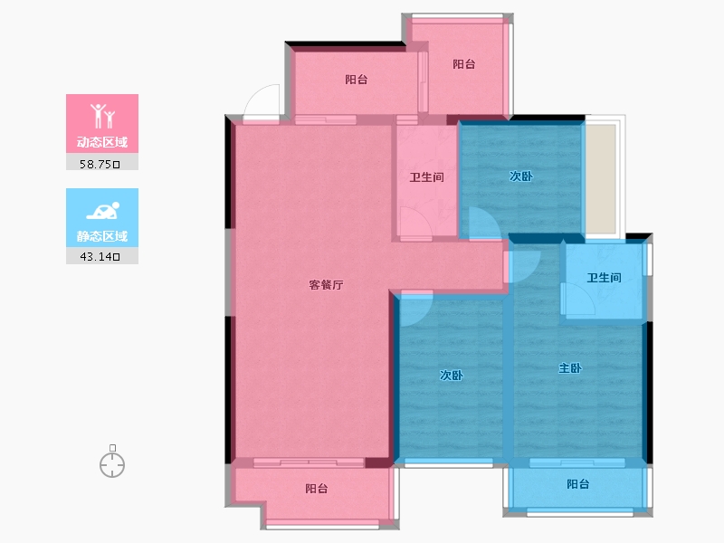 广西壮族自治区-柳州市-南俪首座-91.06-户型库-动静分区