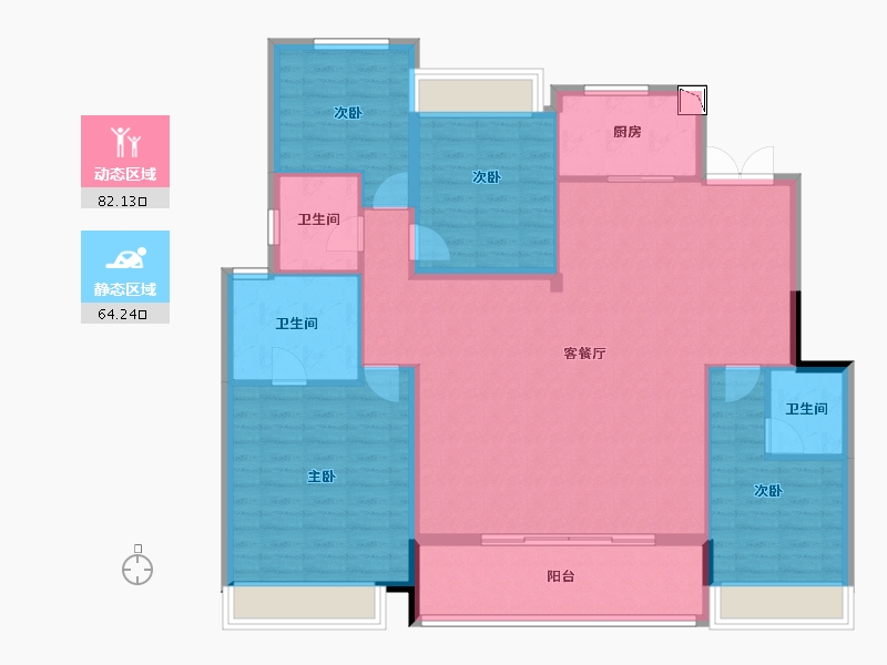 江苏省-盐城市-新城-133.85-户型库-动静分区