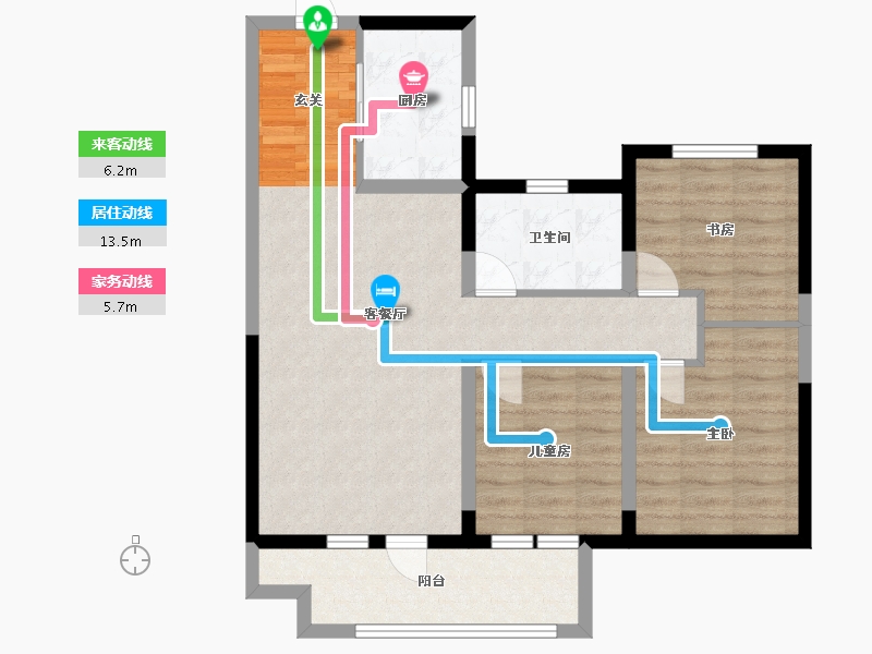 北京-北京市-新空港孔雀城领航国际-82.00-户型库-动静线