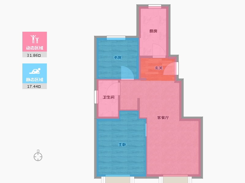 北京-北京市-中海寰宇时代-43.68-户型库-动静分区