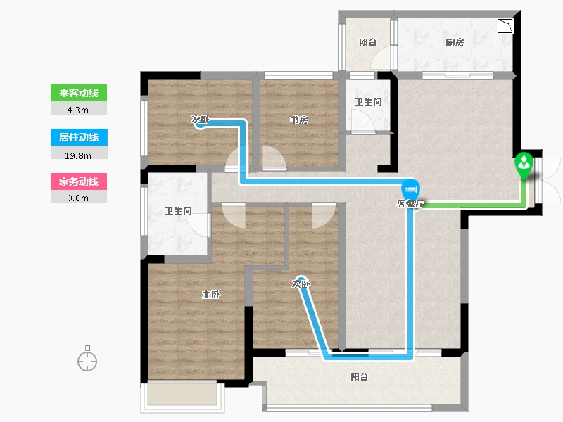 重庆-重庆市-公园里-116.26-户型库-动静线