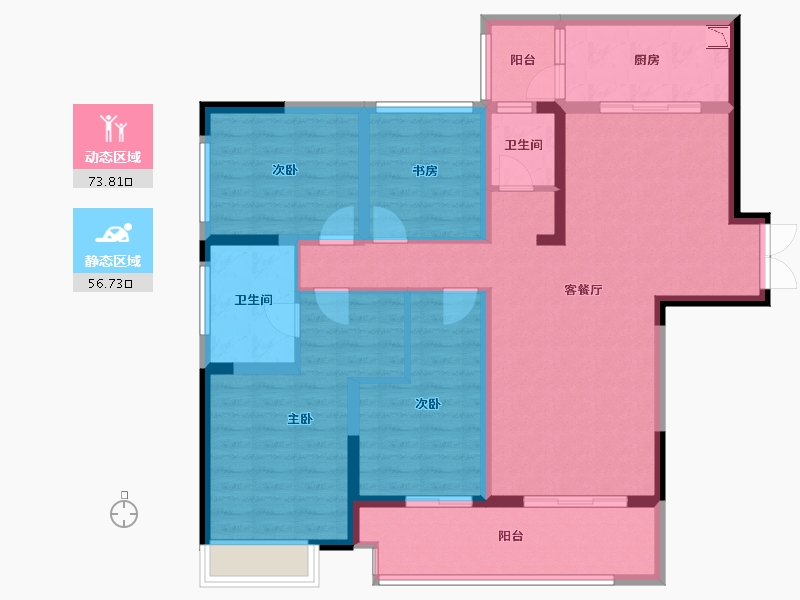 重庆-重庆市-公园里-116.26-户型库-动静分区