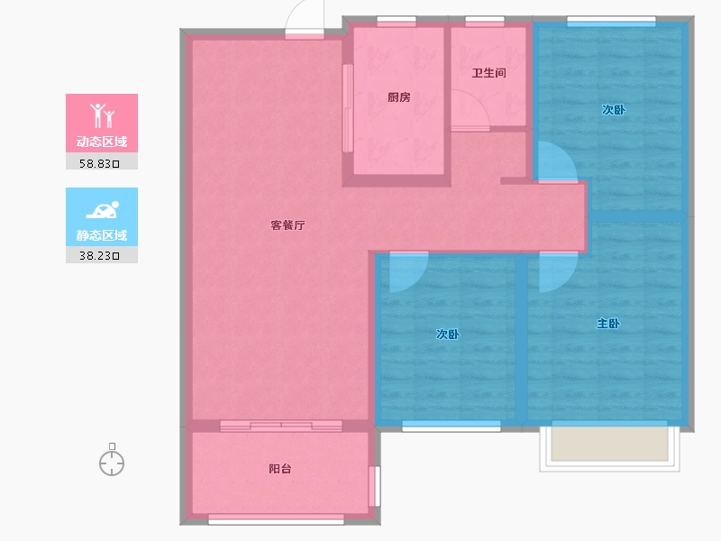 山东省-聊城市-星光・�Z园-87.20-户型库-动静分区