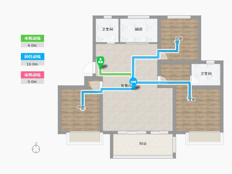 山东省-聊城市-星光・�Z园-96.00-户型库-动静线