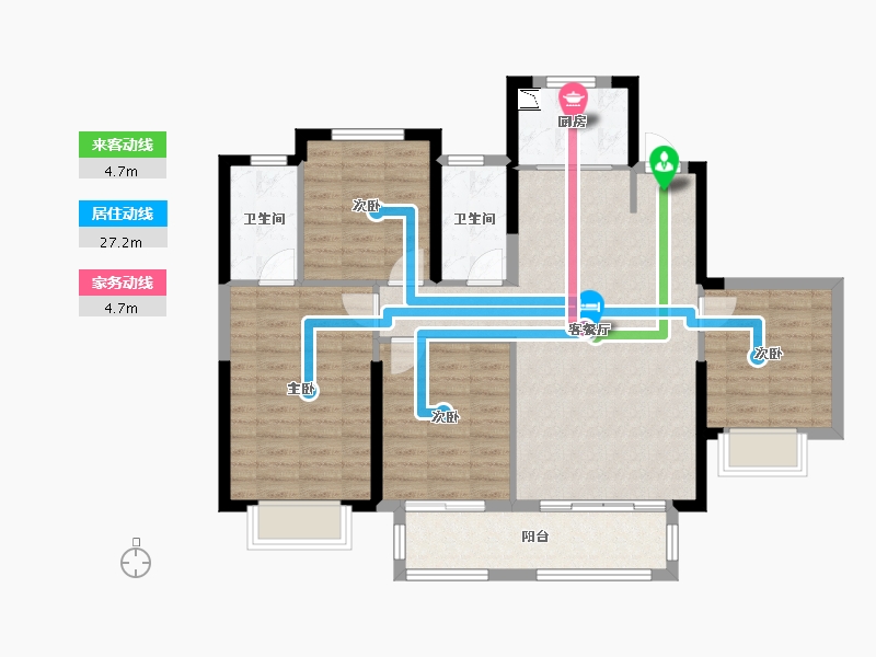 福建省-福州市-世茂东望-97.09-户型库-动静线