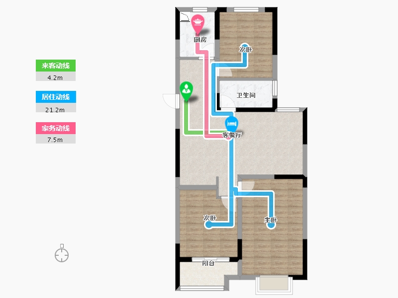 山东省-济南市-中建国熙台-90.00-户型库-动静线