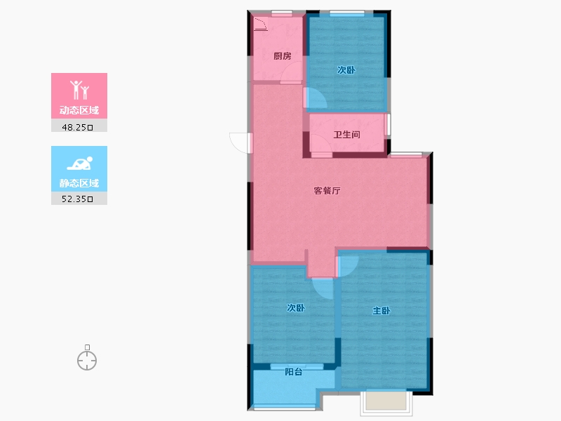 山东省-济南市-中建国熙台-90.00-户型库-动静分区