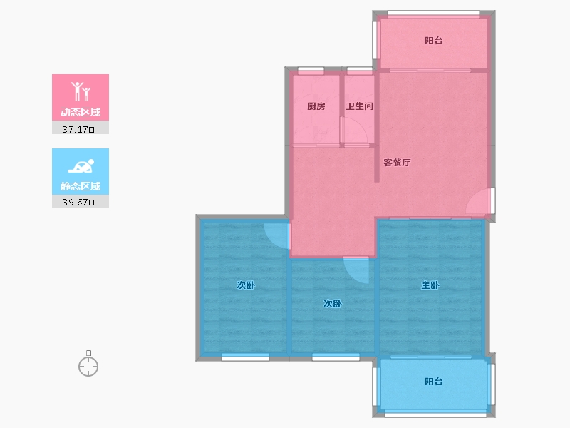 广东省-广州市-南雅苑-70.01-户型库-动静分区