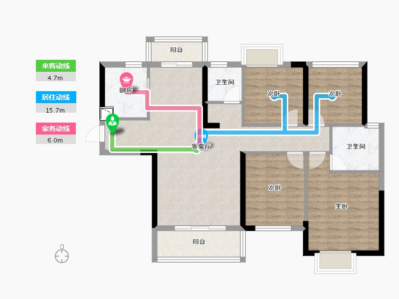 湖南省-长沙市-中建悦和城-94.94-户型库-动静线