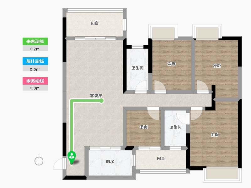 广西壮族自治区-桂林市-彰泰橘子郡-99.83-户型库-动静线