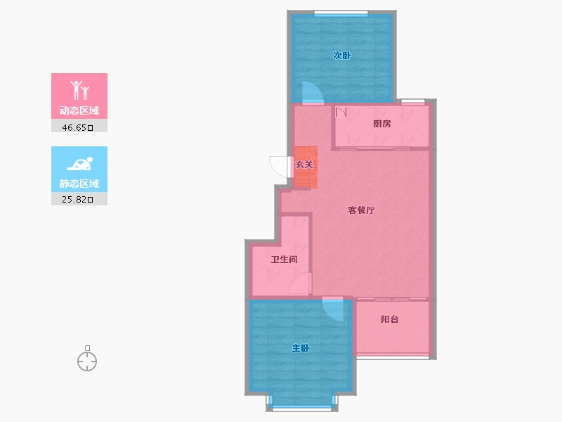 河北省-石家庄市-海兰嘉园-65.00-户型库-动静分区