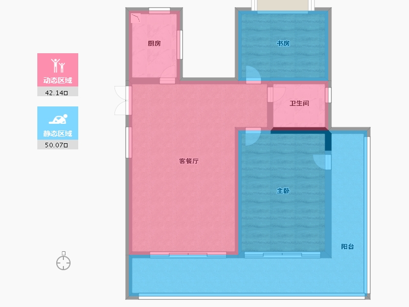 青海省-海南藏族自治州-观澜湖上东区Ⅱ区-82.39-户型库-动静分区