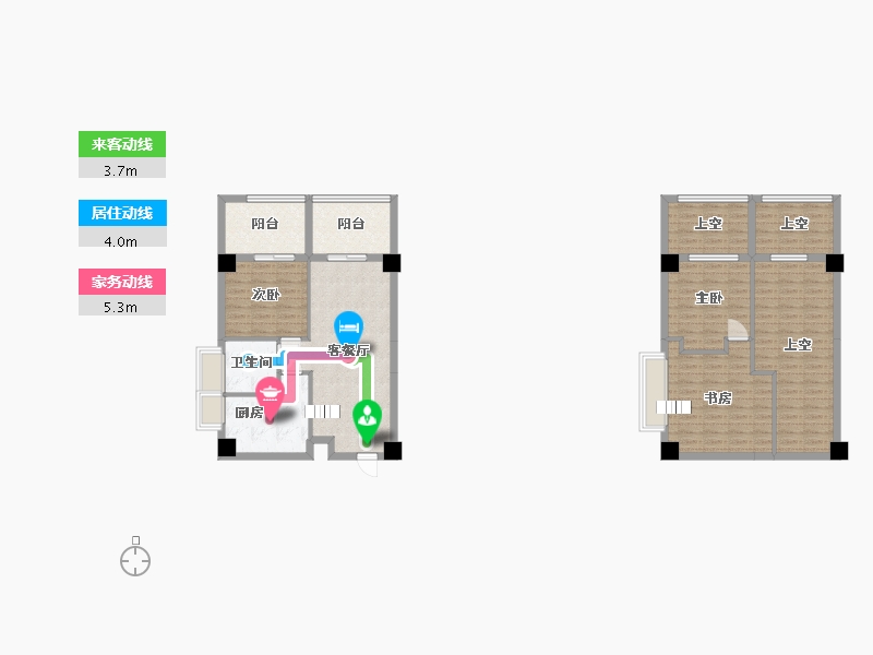 湖南省-长沙市-梦想新天地-110.97-户型库-动静线