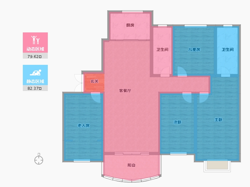 山西省-运城市-滨湖一号-146.26-户型库-动静分区