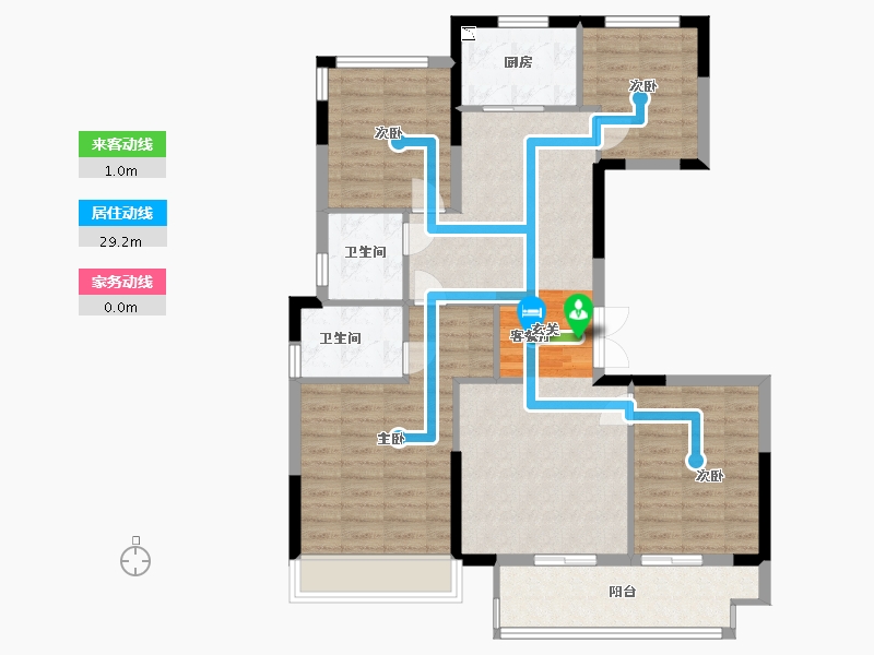 浙江省-绍兴市-中梁越江府-100.00-户型库-动静线