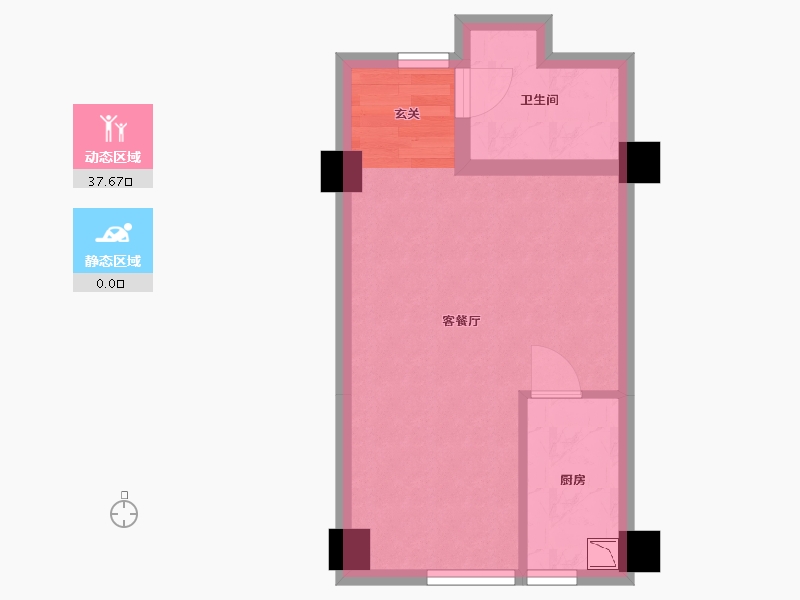 吉林省-长春市-新星宇摩登公园-32.96-户型库-动静分区