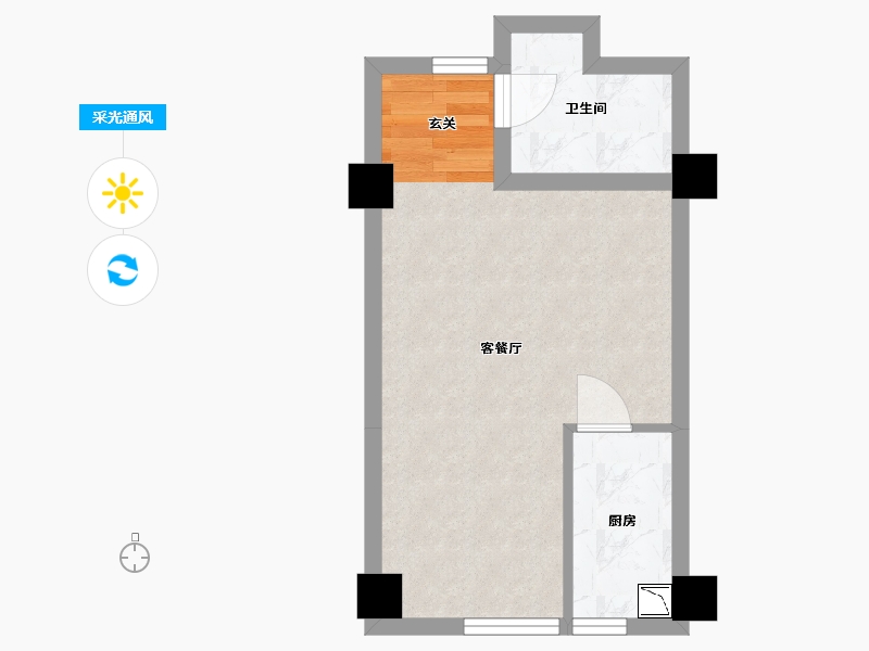 吉林省-长春市-新星宇摩登公园-32.96-户型库-采光通风