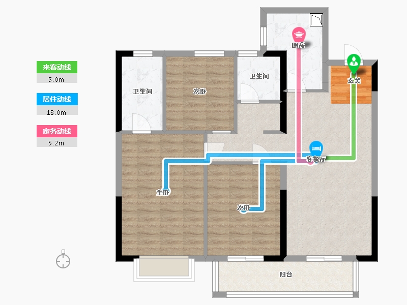 江西省-吉安市-正荣阳光城・文澜府-93.72-户型库-动静线