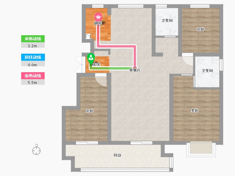 山东省-临沂市-泰鑫御园-91.44-户型库-动静线