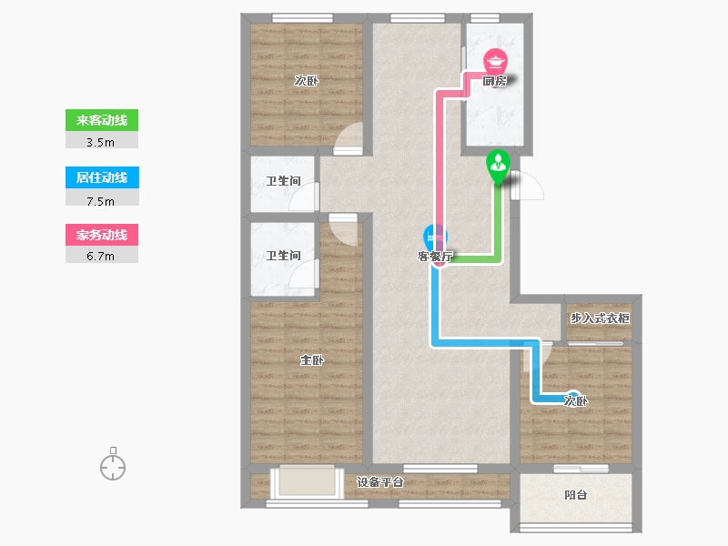 河北省-邢台市-幸福e家-104.07-户型库-动静线