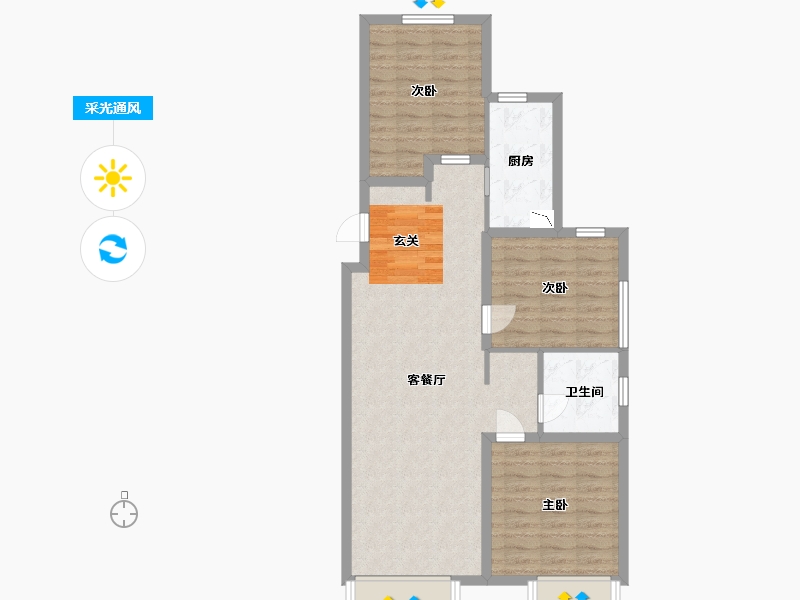 天津-天津市-新城和兴府-84.00-户型库-采光通风