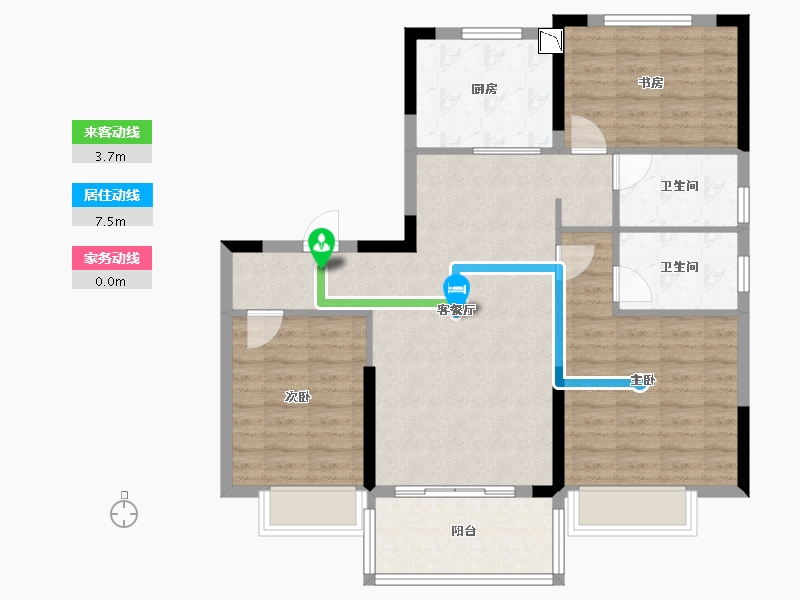 安徽省-合肥市-碧桂园时代倾城-93.15-户型库-动静线