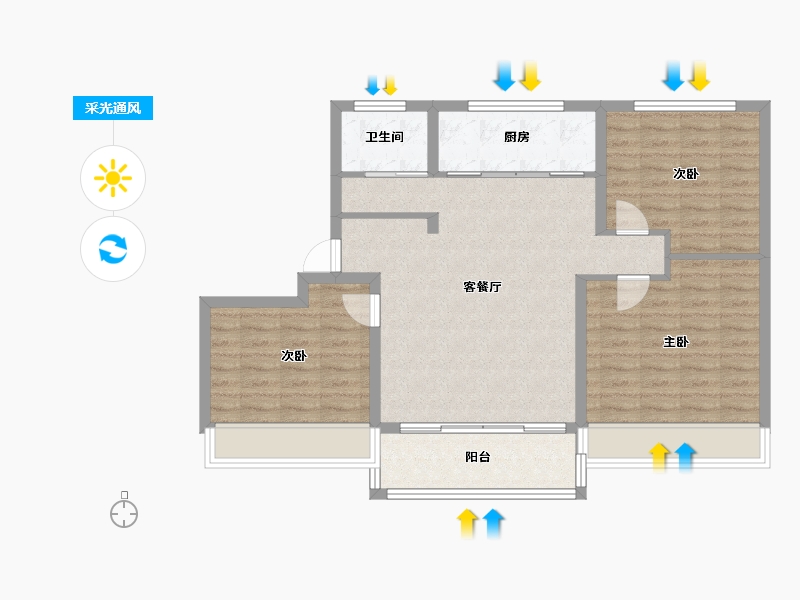 山东省-日照市-安泰悠然居-90.00-户型库-采光通风