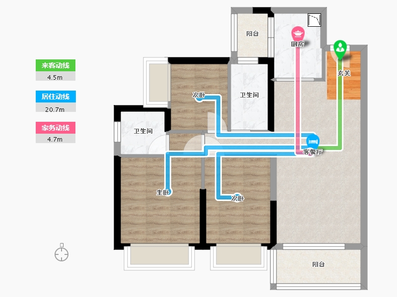 广东省-江门市-方圆・云山诗意（新会）-72.92-户型库-动静线