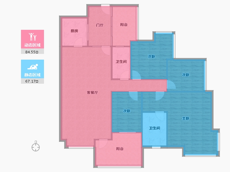 四川省-成都市-保利198 蔷薇郡-140.00-户型库-动静分区