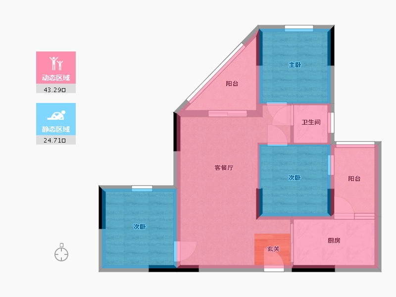 广东省-湛江市-群兴楼-59.58-户型库-动静分区