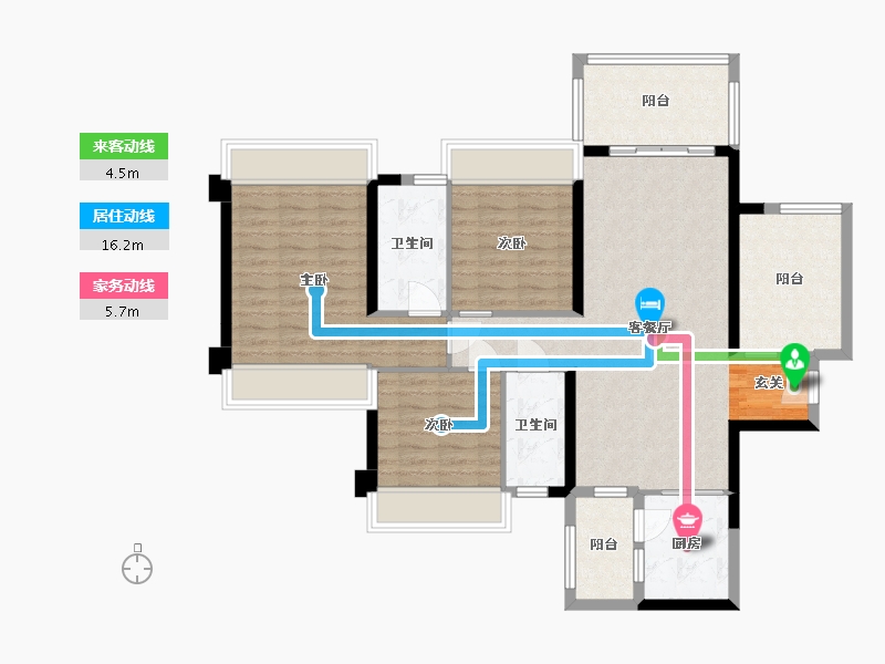 广东省-湛江市-万合隆广场-103.35-户型库-动静线