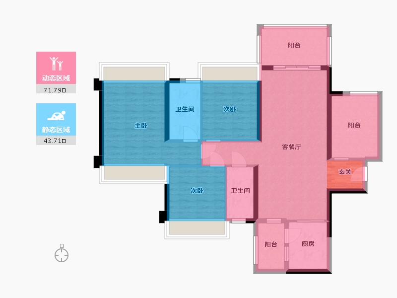 广东省-湛江市-万合隆广场-103.35-户型库-动静分区