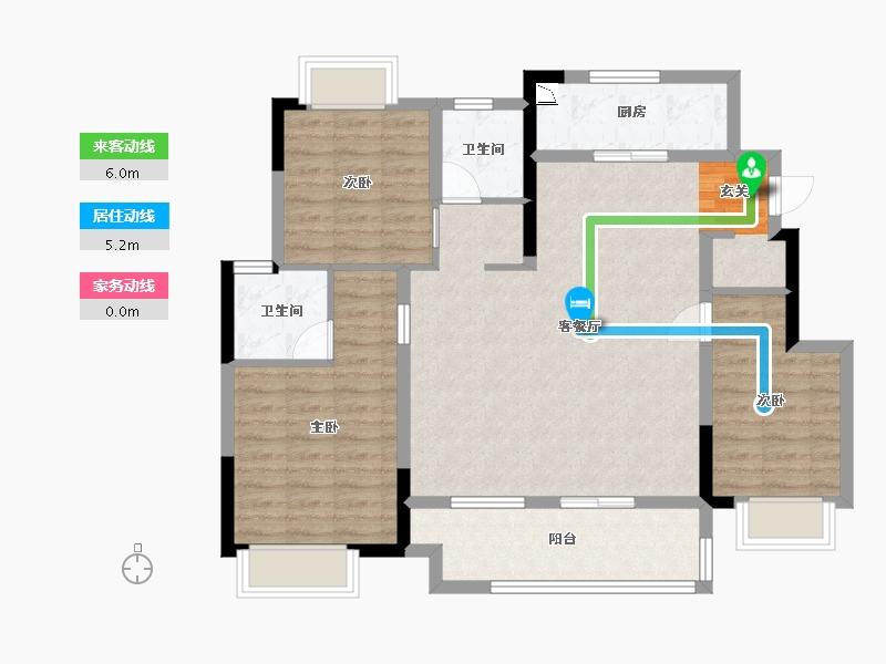 湖北省-武汉市-绿地大都会-94.34-户型库-动静线