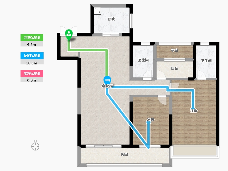 浙江省-温州市-温州吾悦广场・澜悦府-98.99-户型库-动静线